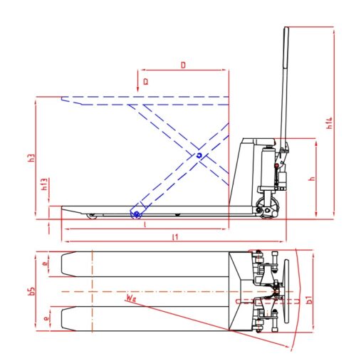 Manual Scissors Lifter with Double Cylinders - HLT1