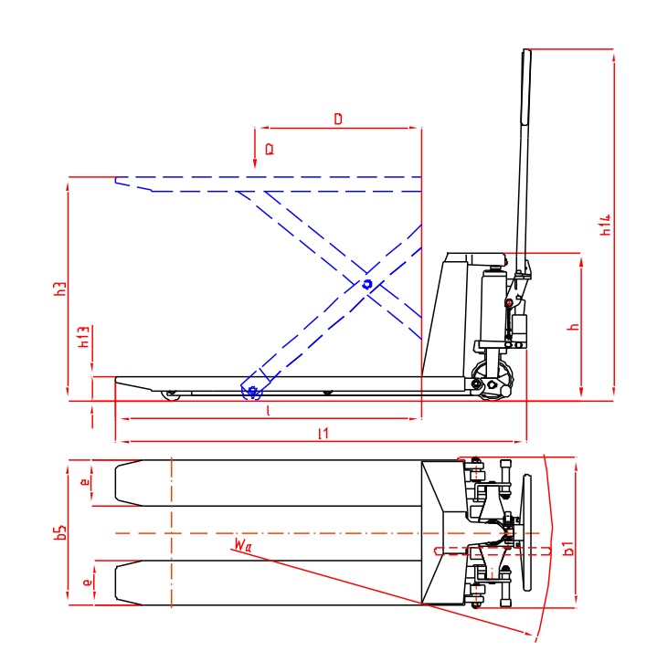 Manual Scissors Lifter with Double Cylinders - HLT1