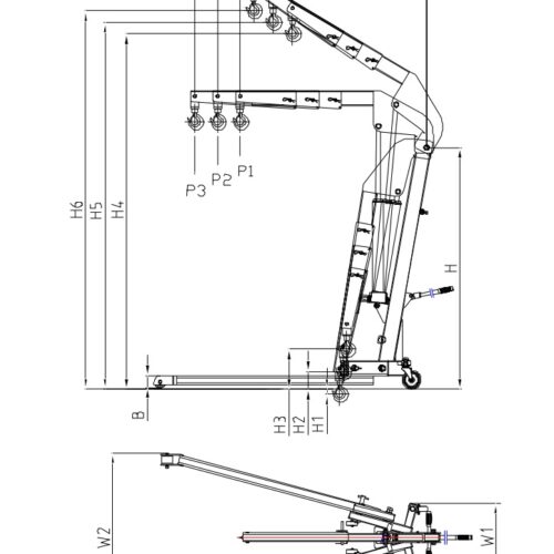 Foldable Chassis Workshop Crane - SC series