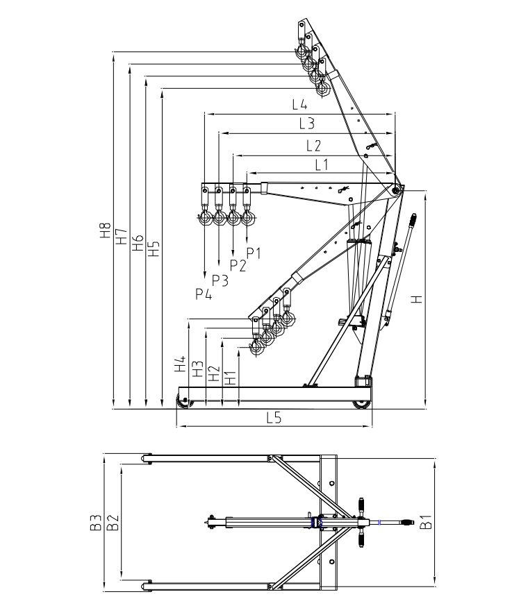 Parallel Chassis Workshop Crane - SA series