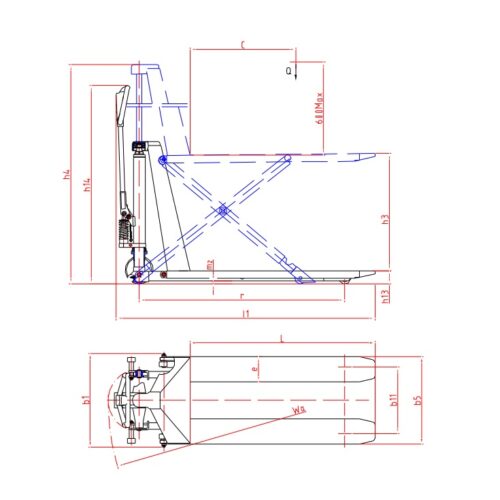 Electric Scissors Lifter with Single Cylinder - DGB1B