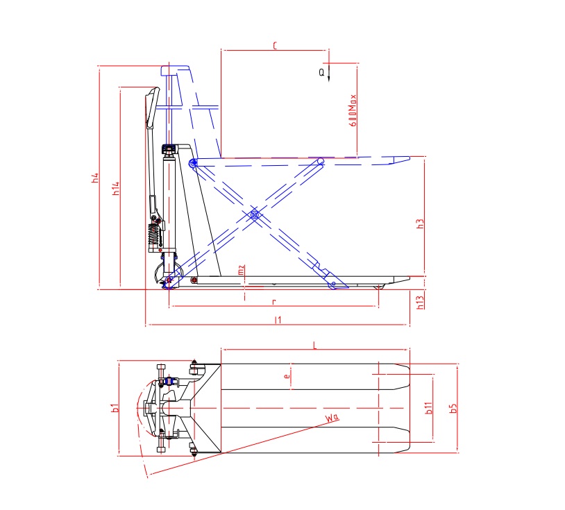 Electric Scissors Lifter with Single Cylinder - DGB1B