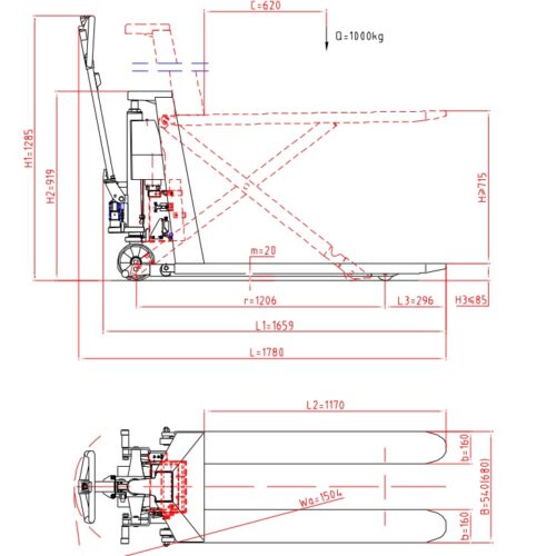 Electric Scissors Lifter with Single Cylinder - DGB1CM