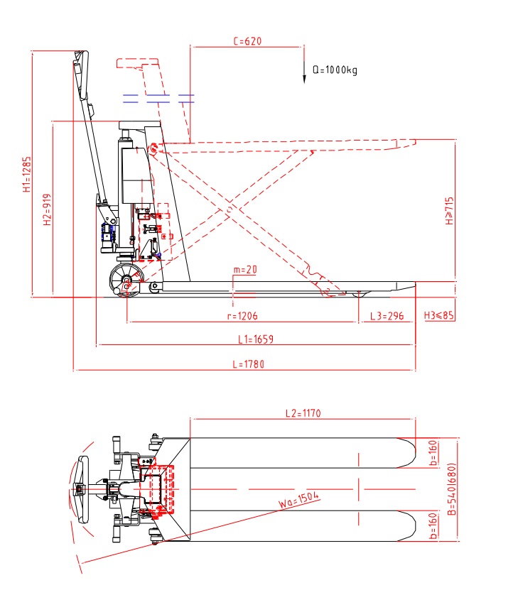 Electric Scissors Lifter with Single Cylinder - DGB1CM
