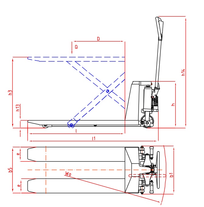 Manual Scissors Lifter with Double Cylinders - HLT1A